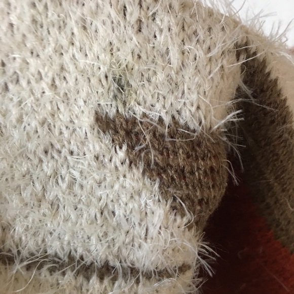 Open Front Southwestern Tribal Print Fuzzy Cardigan NWT One Size - Picture 9 of 9